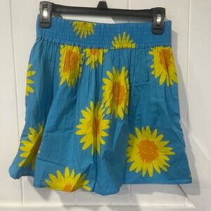Stella McCartney Kids Blue and Yellow Floral Skirt